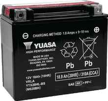 Load image into Gallery viewer, Yuasa YTX20HL-BS High Performance AGM Battery w/Bottle - Main Product View