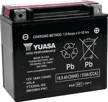 Load image into Gallery viewer, Yuasa YTX20HL-BS-PW High Performance AGM Battery w/Bottle - Main Product View