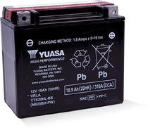 Load image into Gallery viewer, Yuasa YTX20HL-BS-PW High Performance AGM Battery w/Bottle - Side View