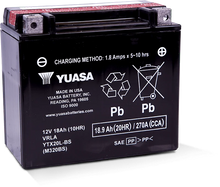 Load image into Gallery viewer, Yuasa YTX20L-BS Maintenance Free AGM 12-Volt Battery w/Bottle - Side View