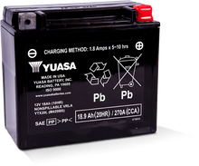 Load image into Gallery viewer, Yuasa YTX20L Maintenance Free AGM 12-Volt Battery - Side View