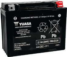 Load image into Gallery viewer, Yuasa YTX24HL Maintenance Free AGM 12-Volt Battery - Main Product View