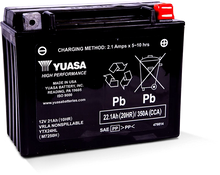 Load image into Gallery viewer, Yuasa YTX24HL Maintenance Free AGM 12-Volt Battery - Side View