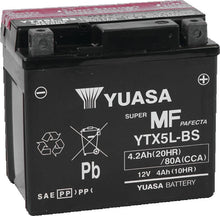 Load image into Gallery viewer, Yuasa YTX5L-BS Maintenance Free AGM 12-Volt Battery w/Bottle - Main Product View