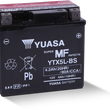Load image into Gallery viewer, Yuasa YTX5L-BS Maintenance Free AGM 12-Volt Battery w/Bottle - Side View