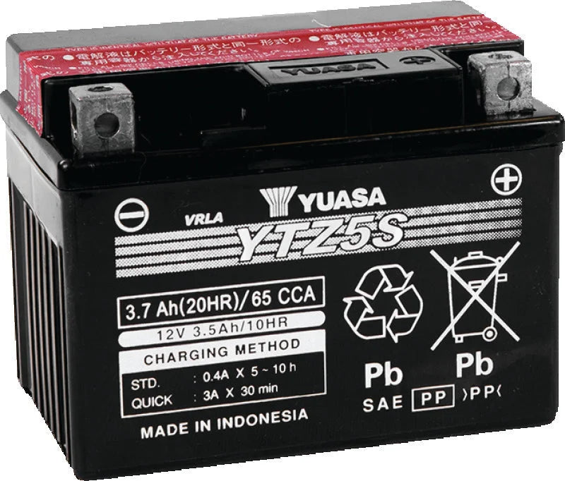 Yuasa YTZ5S-BS Maintenance Free AGM 12-Volt Battery w/Bottle - Main Product View