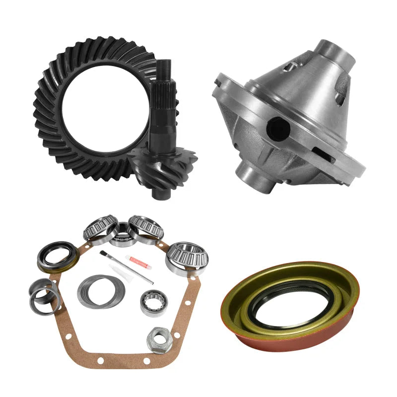 Yukon 10.5in GM 14 Bolt 3.73 Rear Ring & Pinion Install Kit 30 Spline Positraction - Side View
