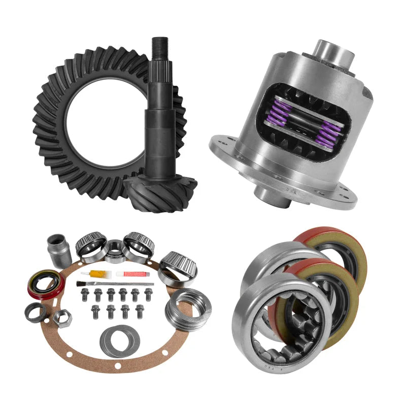 Yukon 8.2in GM 3.73 Rear Ring & Pinion Install Kit 28 Spline Positraction 2.25in Axle Bearings - Main Product View