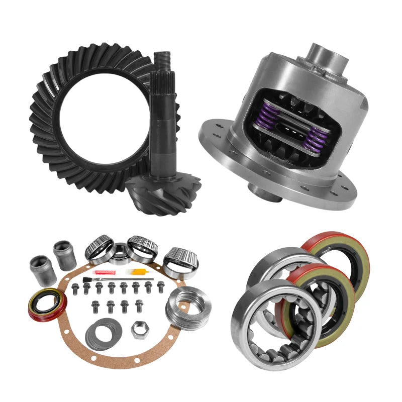 Yukon 8.875in GM 12T 4.11 Rear Ring & Pinion Install Kit 30 Spline Positraction Axle Bearings - Side View