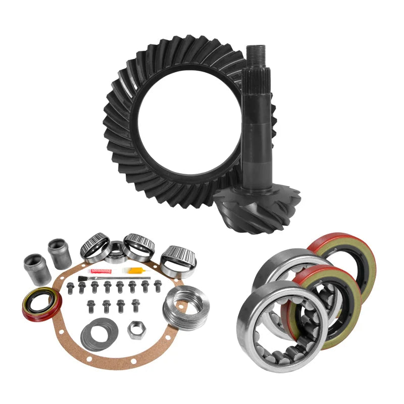 Yukon 8.875in GM 12T Thick 4.11 Rear Ring & Pinion Install Kit Axle Bearings and Seals - Side View
