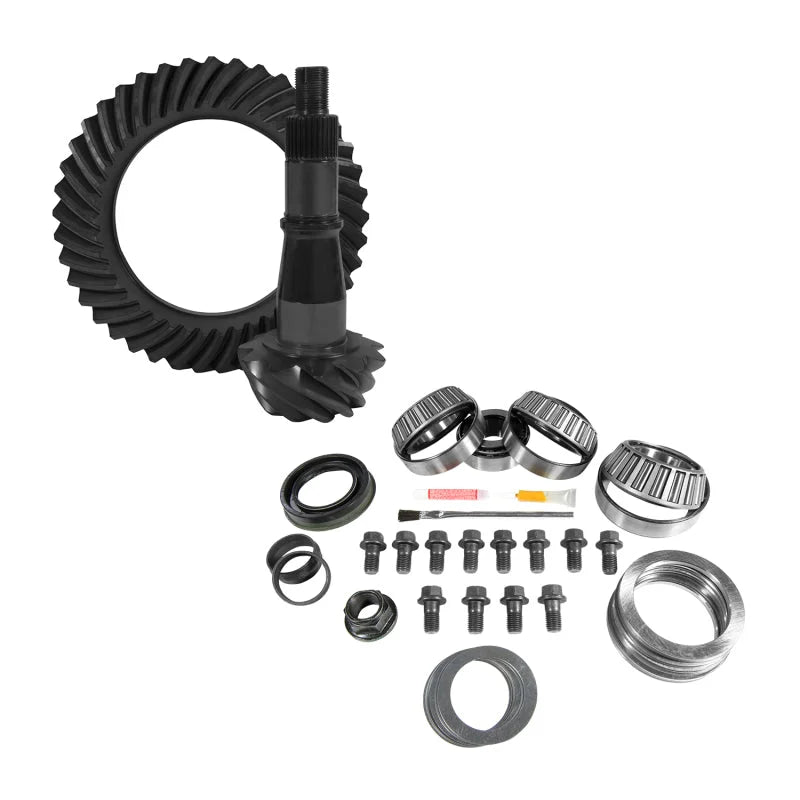 Yukon 9.5in GM 3.73 Rear Ring & Pinion Install Kit Axle Bearings and Seals - Side View