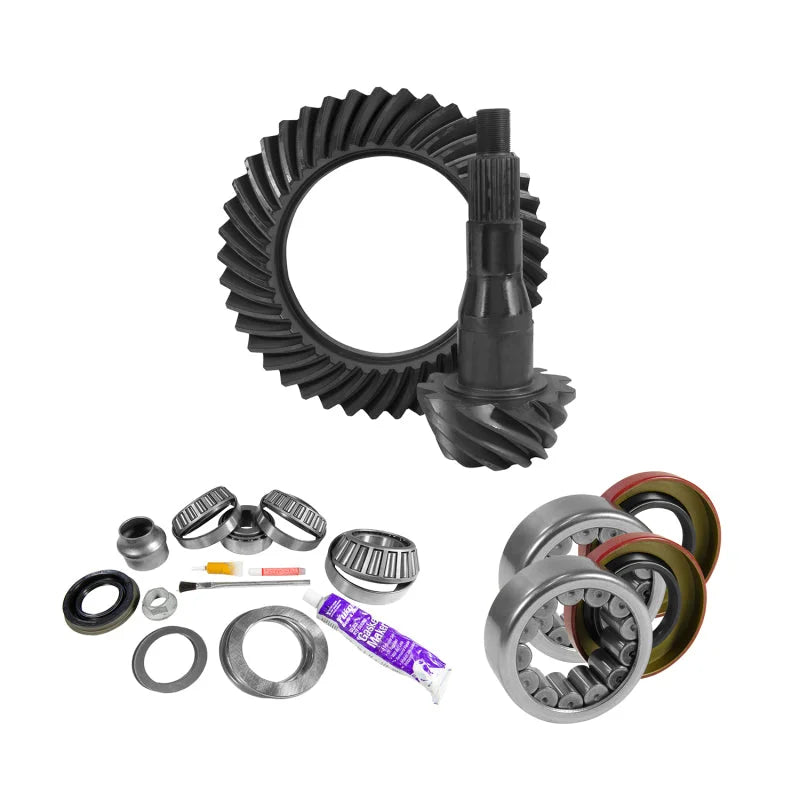 Yukon 9.75in Ford 4.11 Rear Ring & Pinion Install Kit Axle Bearings and Seal - Side View
