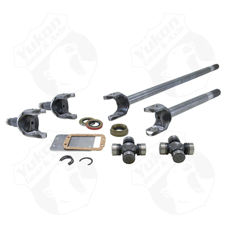 Yukon Gear Front 4340CM Rplcmnt Axle Kit For Dana 30 Jeep XJ / YJ & TJ w/ 30 Spline Axles - Side View