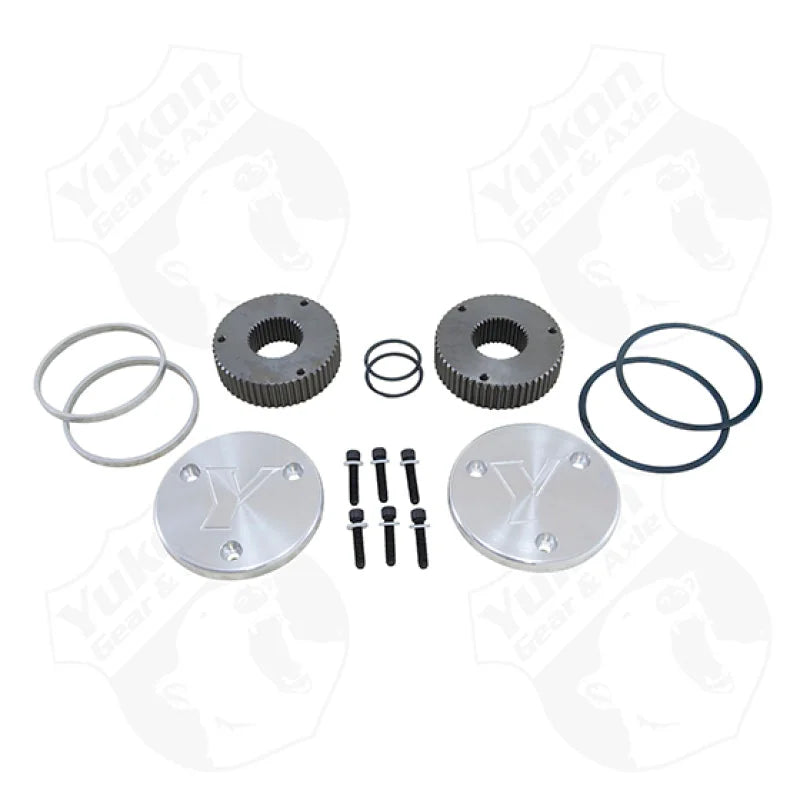 Yukon Gear Hardcore Drive Flange Kit For Dana 60 / 35 Spline Outer Stubs. Yukon Engraved Caps - Main Product View