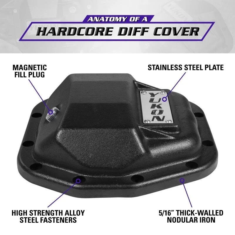 Yukon Gear Hardcore Rear Nodular Iron Cover for Jeep Wrangler JL Dana 44/220mm - Back View
