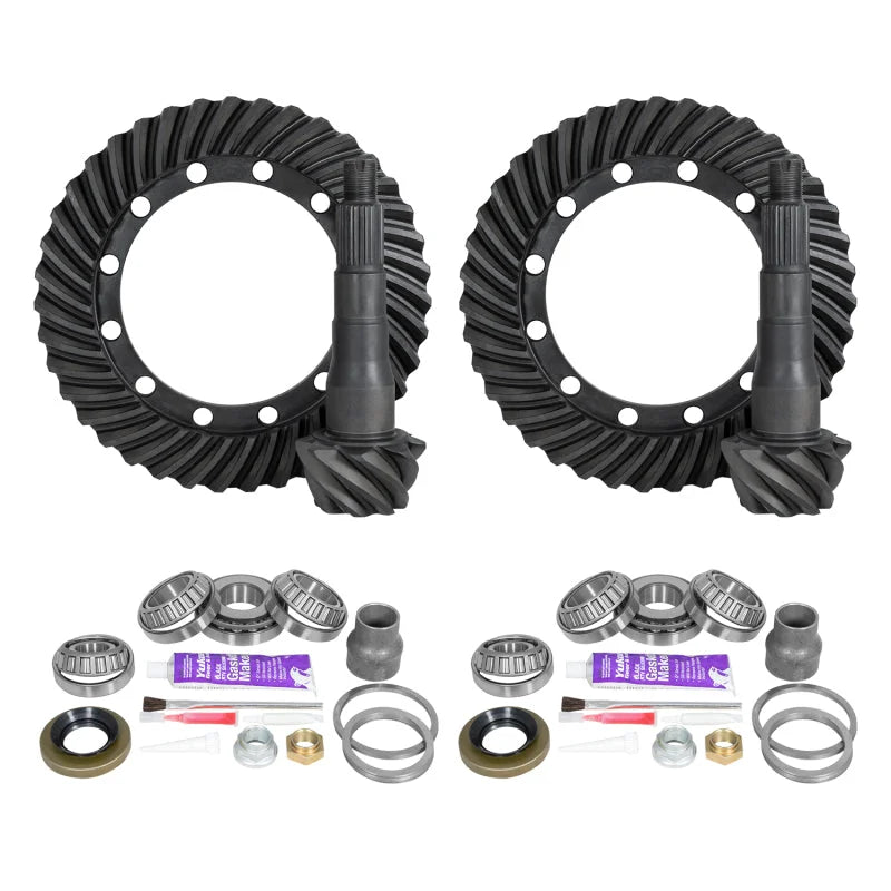 Yukon Gear Ring & Pinion Gear Kit Package Front & Rear with Install Kits - Toyota 9.5/9.5 - Main Product View