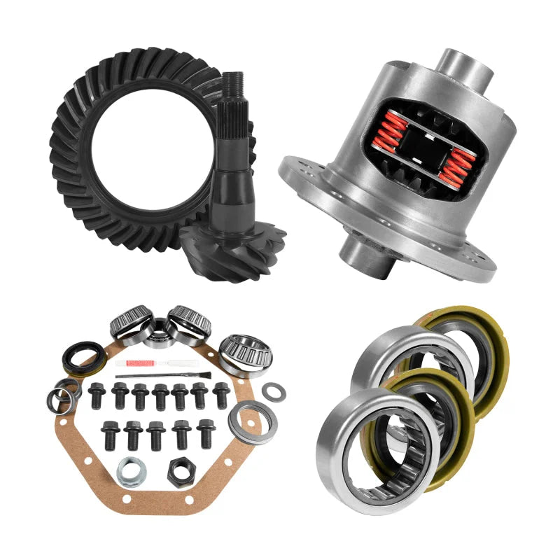 Yukon ZF 9.25in CHY 3.91 Rear Ring & Pinion Install Kit Positraction Axle Bearings and Seals - Side View