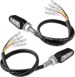 ZETA - 701 Led Turn Signals W/Taillight Blk W/Clr Lens Pr - 634-0109