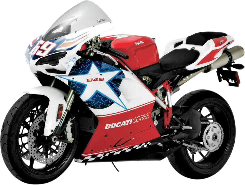 Zero G Corsa Windscreen - Clear - Ducati - Back View