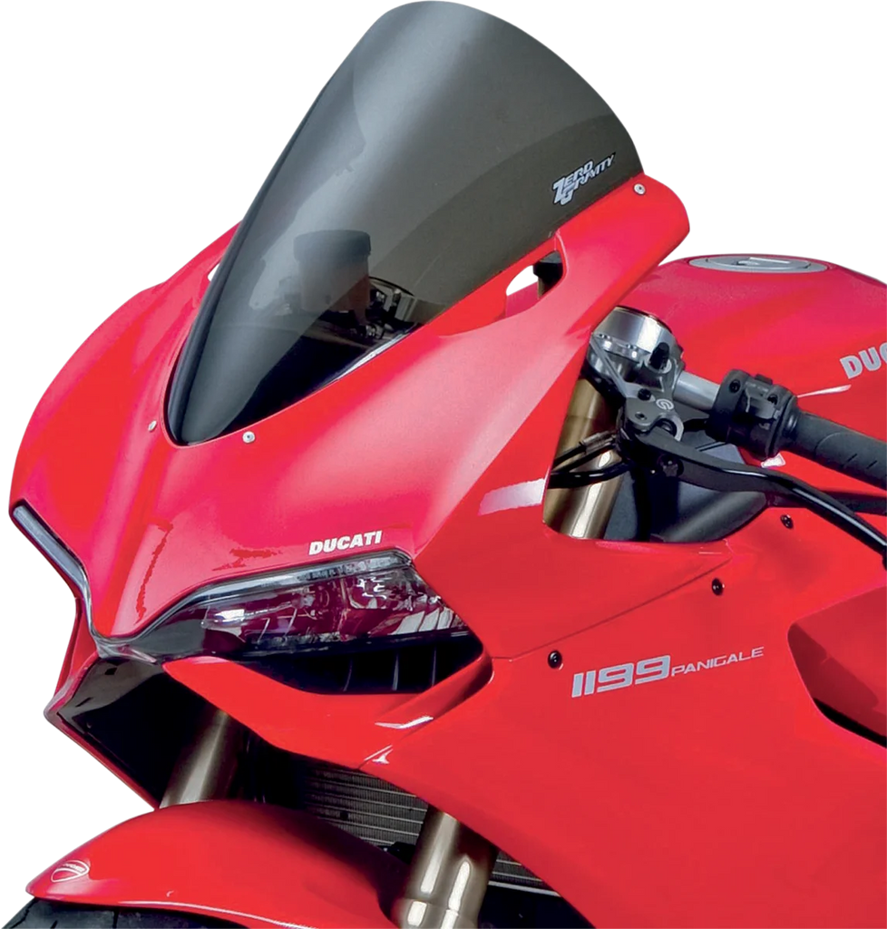Zero G Corsa Windscreen - Smoke - Panigale - Side View