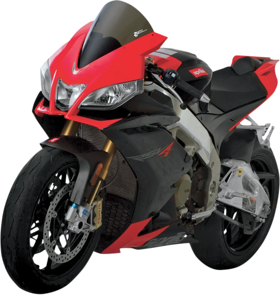 Zero G Corsa Windscreen - Smoke - RSV4 '09+ - Side View
