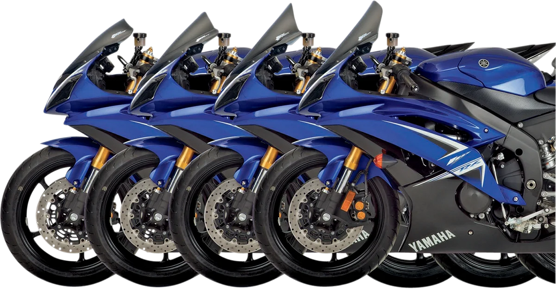 Zero G Corsa Windscreen - Smoke - YZF R6 '08-'10 - Side View
