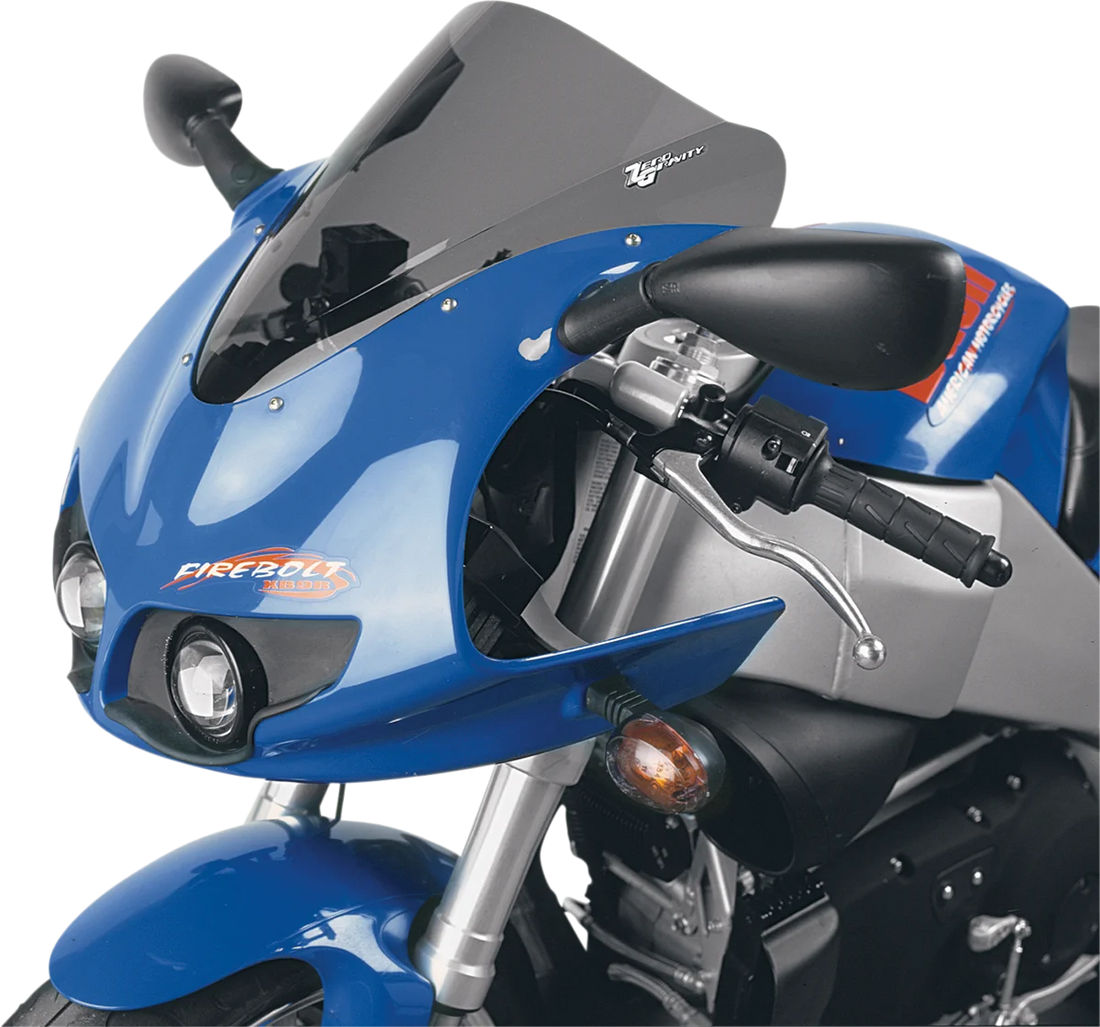 Zero G Double Bubble - Smoke - fits Buell Firebolt - Side View