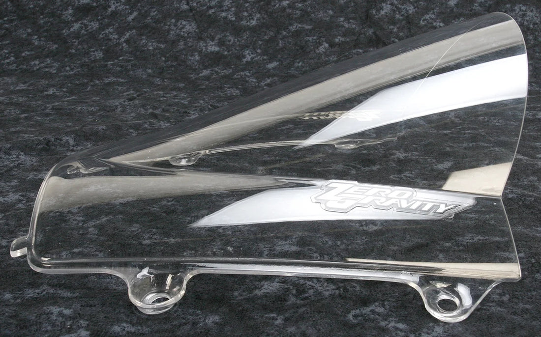 Zero G Double Bubble Windscreen - Clear - 600RR - Side View