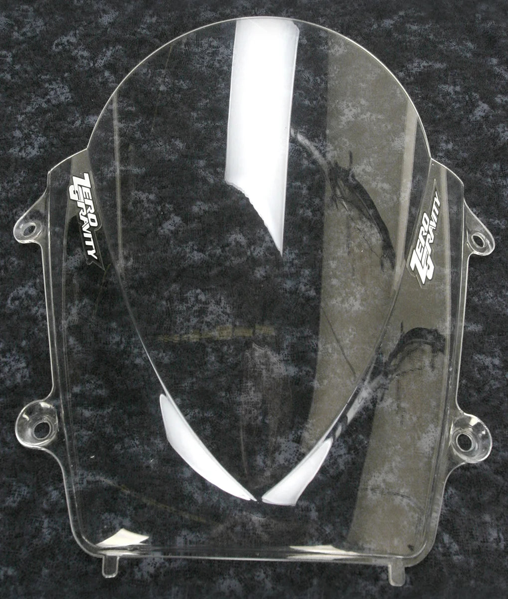 Zero G Double Bubble Windscreen - Clear - 600RR - Back View