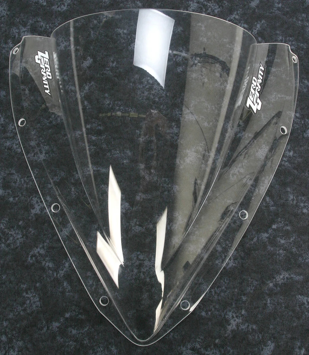 Zero G Double Bubble Windscreen - Clear - F3 - Back View
