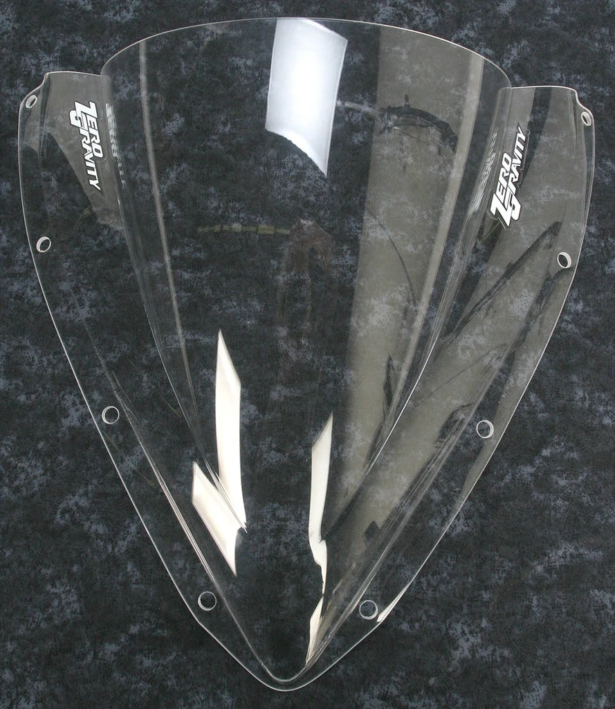Zero G Double Bubble Windscreen - Clear - F3 - Back View