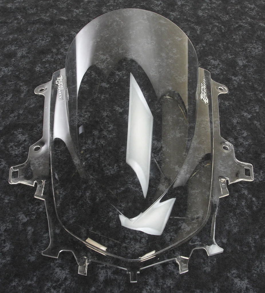 Zero G Double Bubble Windscreen - Clear - R1 - Back View