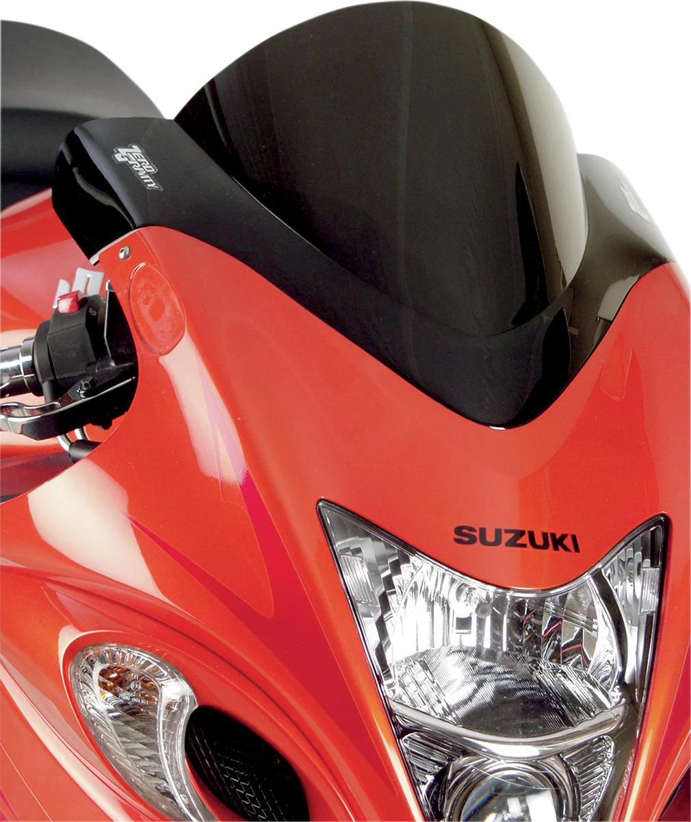 Zero G Double Bubble Windscreen - Dark Smoke - Hayabusa - Back View