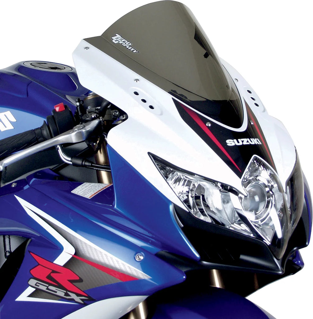 Zero G Double Bubble Windscreen - Light Smoke - GSXR 6/750 - Back View