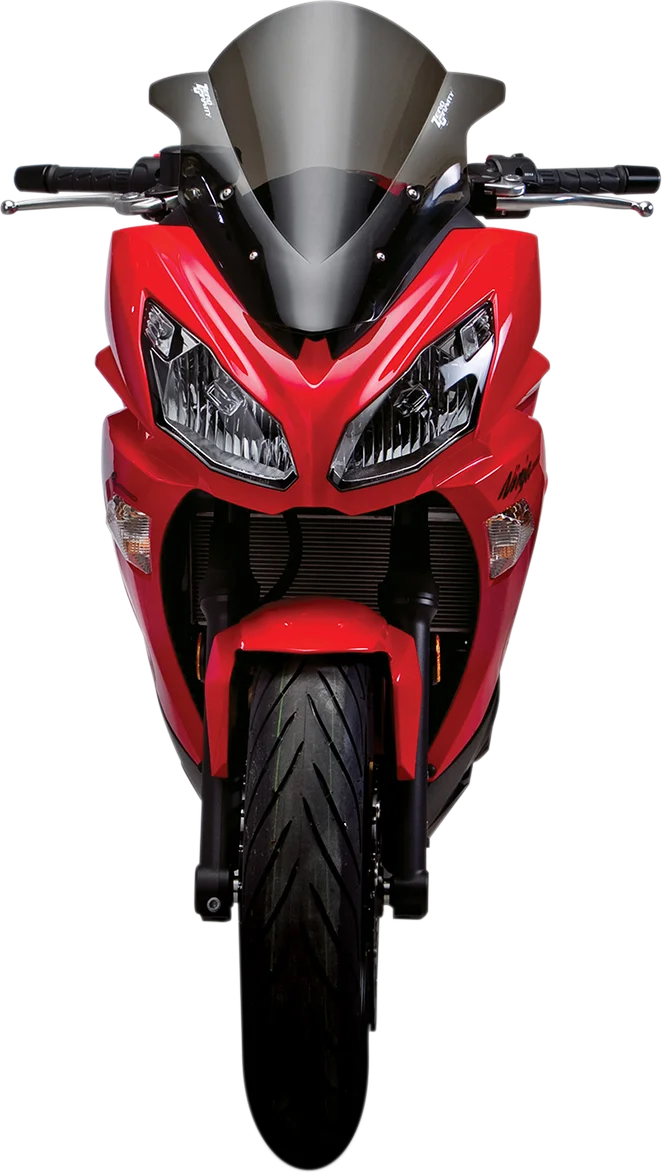Zero G Double Bubble Windscreen - Light Smoke - Ninja 650 - Back View