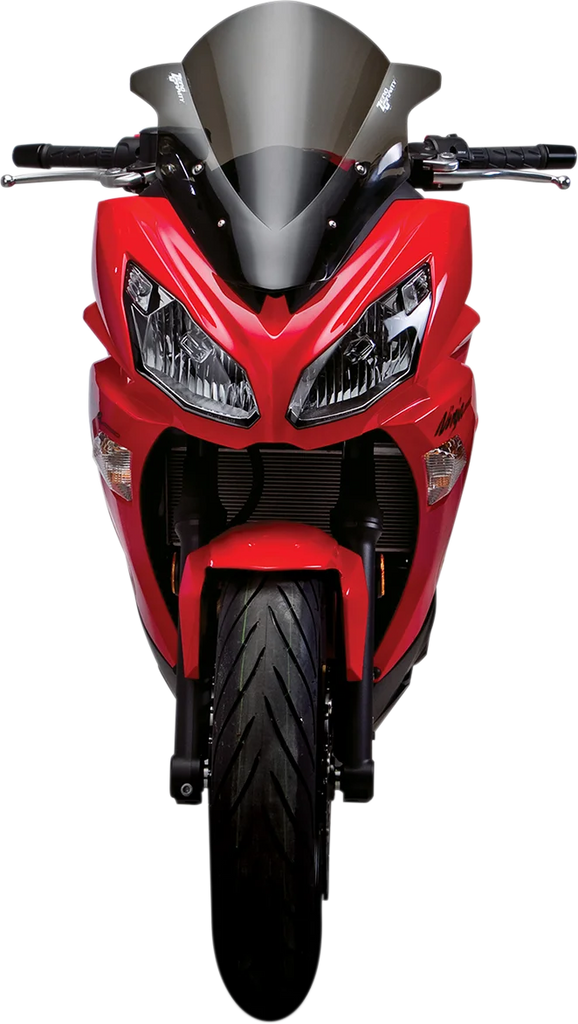 Zero G Double Bubble Windscreen - Light Smoke - Ninja 650 - Back View