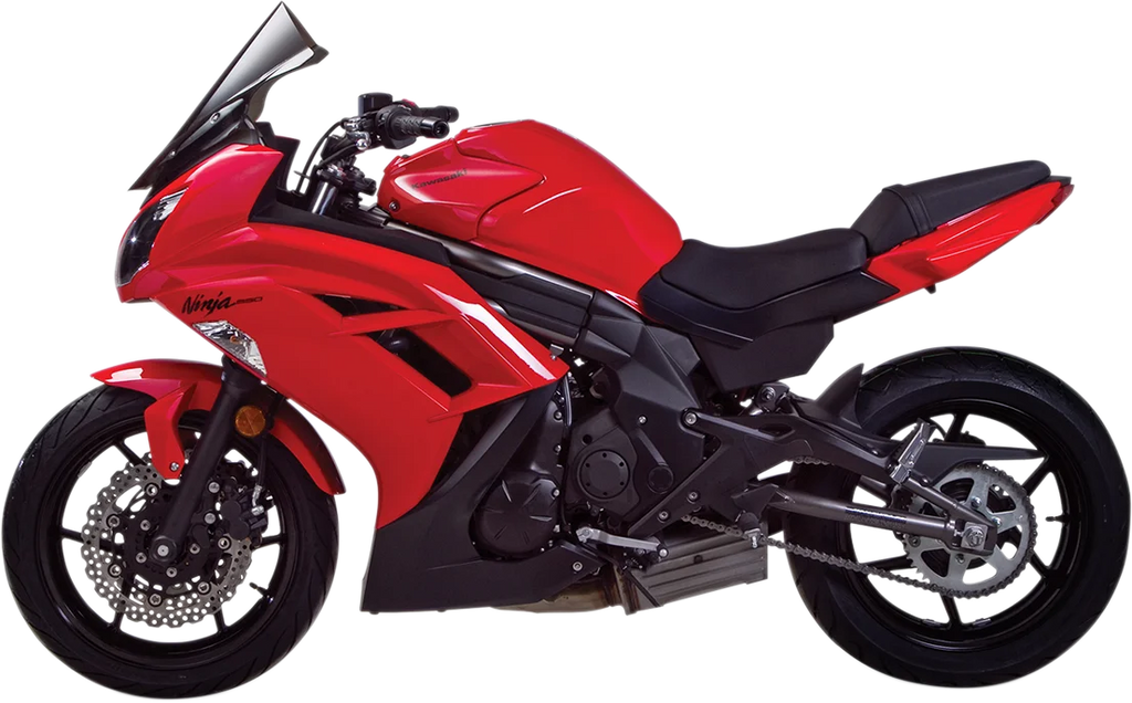 Zero G Double Bubble Windscreen - Light Smoke - Ninja 650 - Installation View