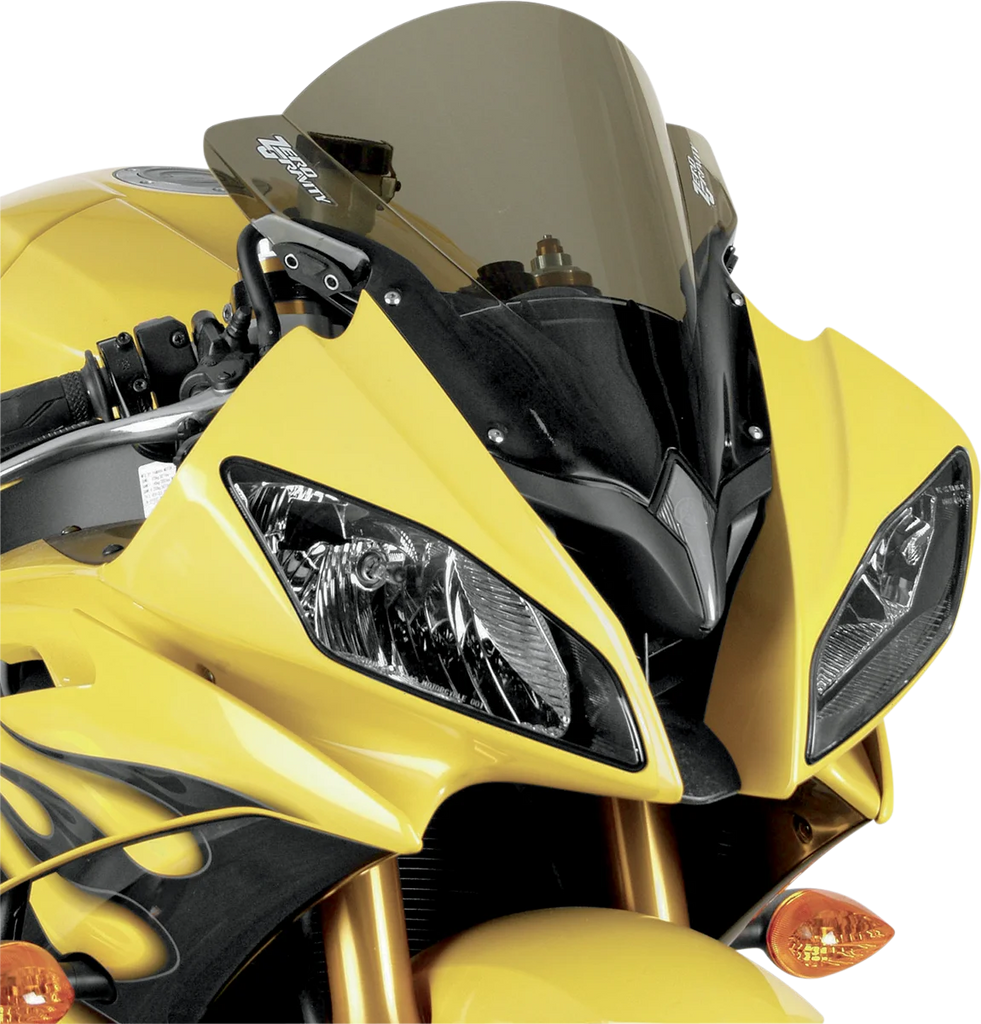 Zero G Double Bubble Windscreen - Light Smoke - YZF-R6 - Back View