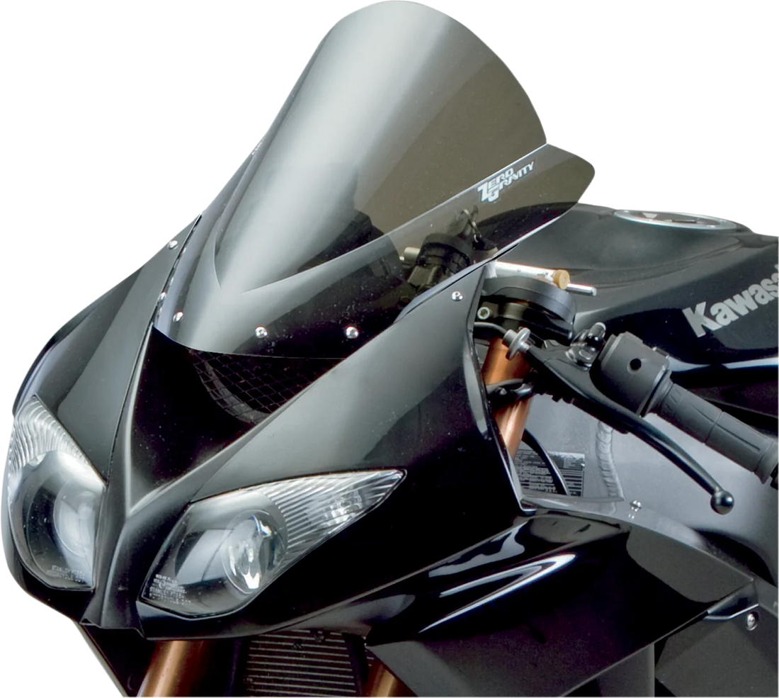 Zero G Double Bubble Windscreen - Light Smoke - ZX-10R - Back View