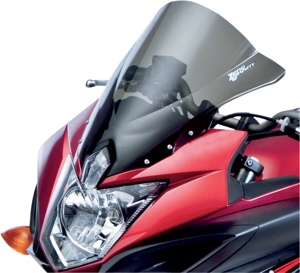 Zero G Double Bubble Windscreen - Smoke - FZ6R - Back View