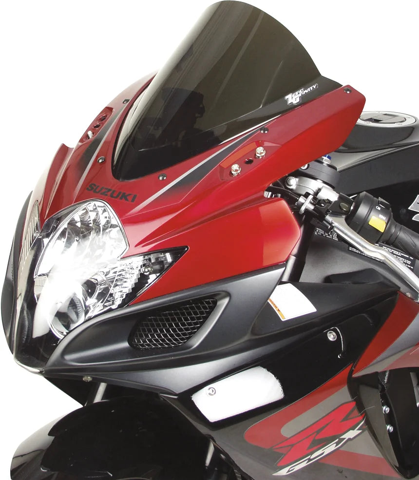 Zero G Double Bubble Windscreen - Smoke - GSXR 6/750 - Side View