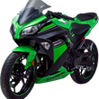 Load image into Gallery viewer, Zero G Double Bubble Windscreen - Smoke - Ninja 300 - Side View