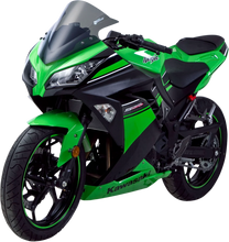 Load image into Gallery viewer, Zero G Double Bubble Windscreen - Smoke - Ninja 300 - Side View