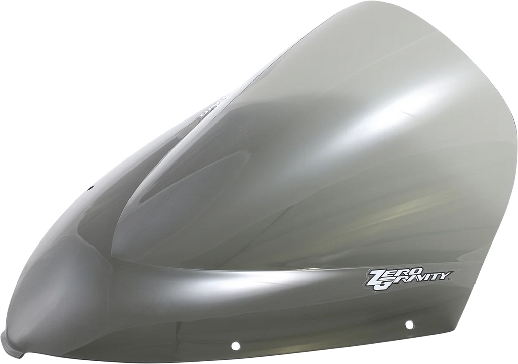 Zero G Double Bubble Windscreen - Smoke - Ninja 650 - Side View