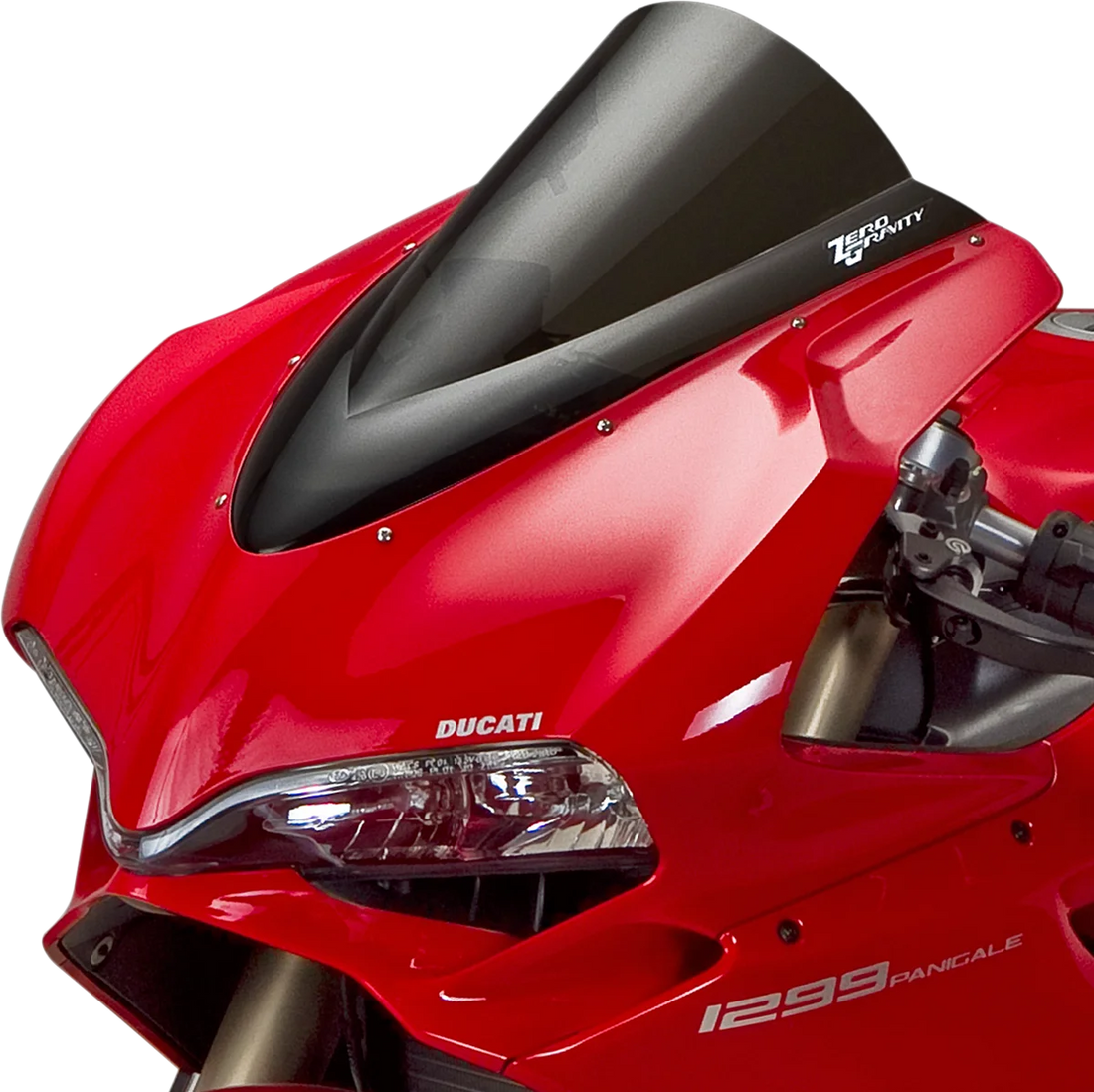 Zero G Double Bubble Windscreen - Smoke - Panigale 1299 - Back View