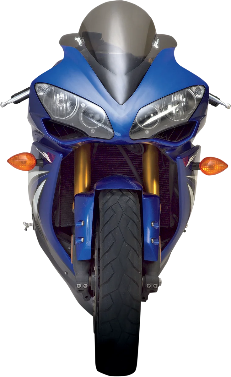 Zero G Double Bubble Windscreen - Smoke - YZF-R1 - Side View
