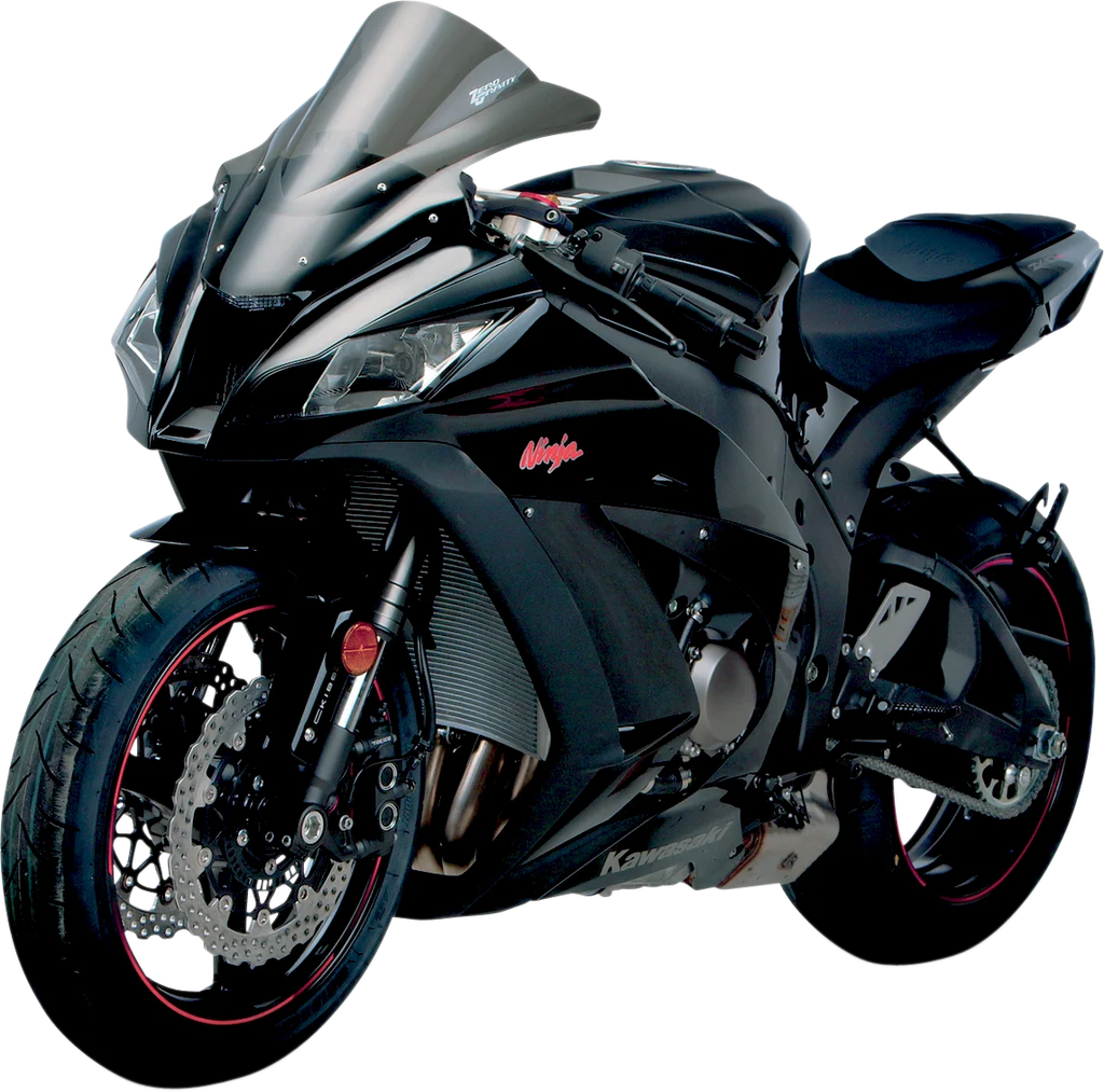 Zero G Double Bubble Windscreen - Smoke - ZX10 - Back View