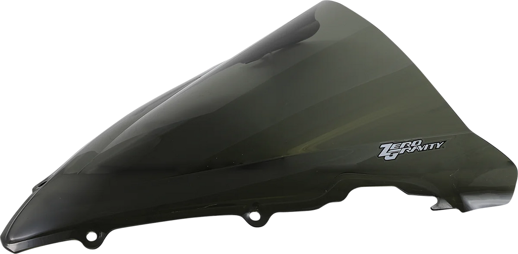 Zero G Double Bubble Windscreen - Smoke fits Yamaha YZF-R6 - Side View