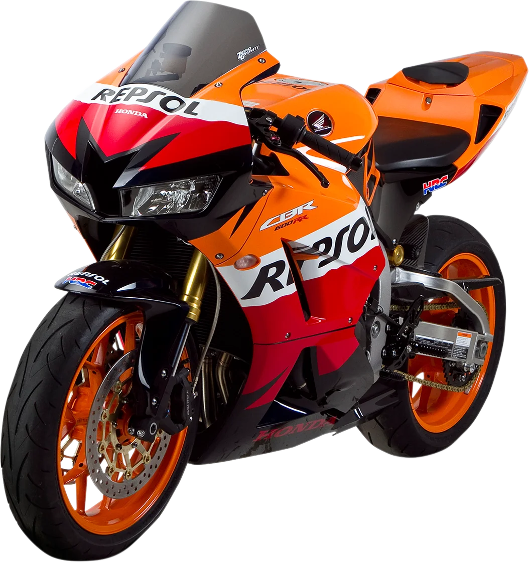 Zero G Marc 1 Windscreen - Smoke - CBR600RR - Back View