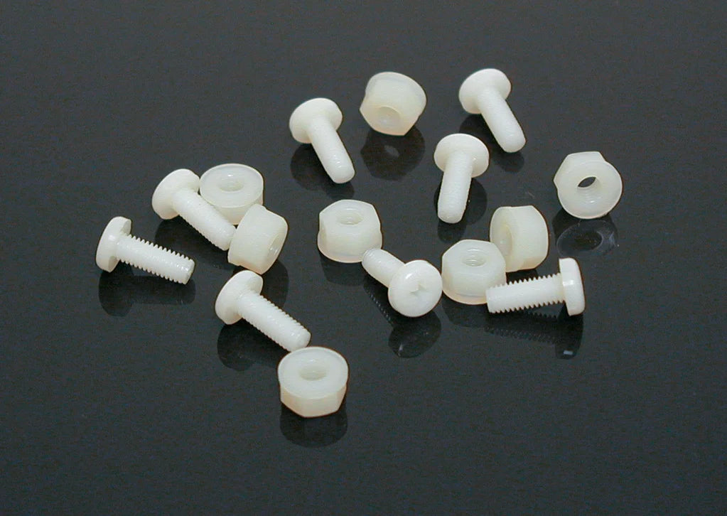 Zero G Nylon Windscreen Fastener Set - White - Side View